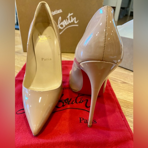 Christian Louboutin - So Kate 120 Nude Patent  Pumps - Brand New - size 37 - Picture 7 of 13
